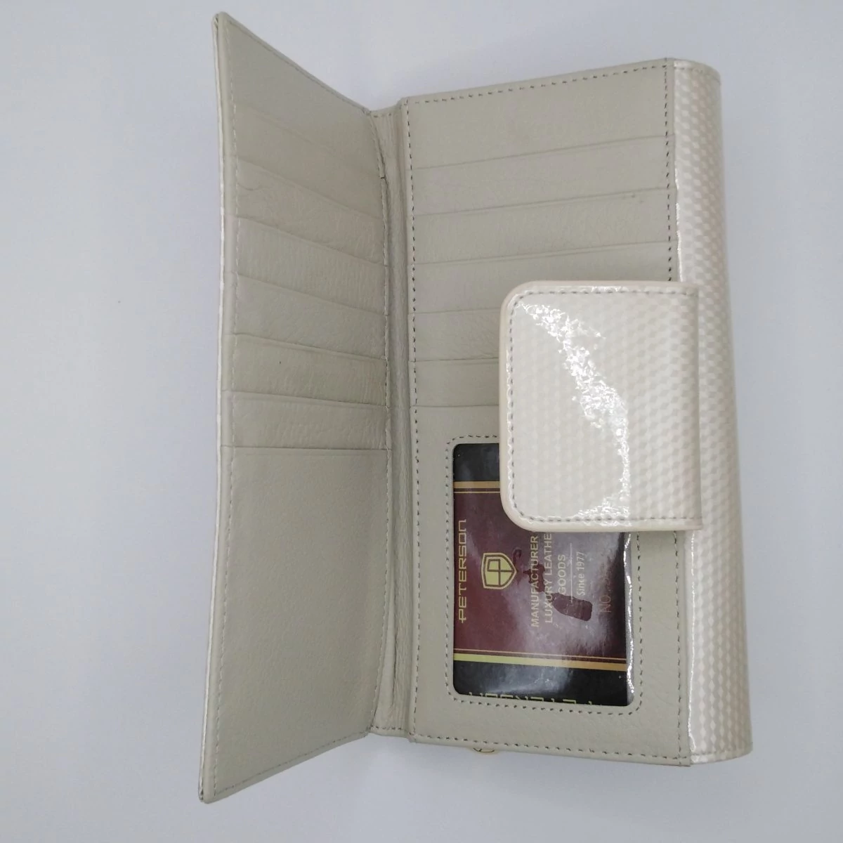 42100 Peterson pénztárca kívül kártyás beige