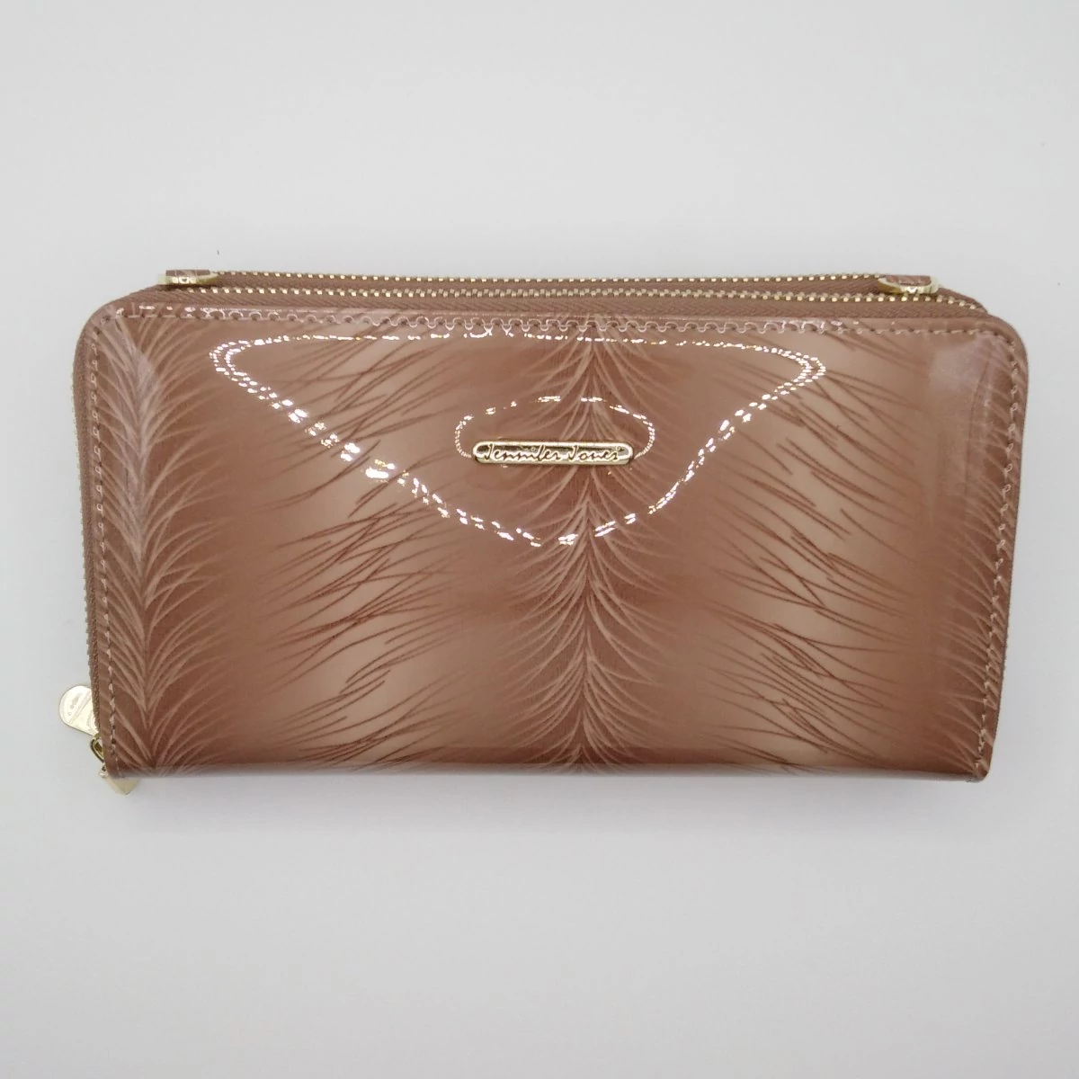 5276-11 Jennifer Jones pénztárca dupla cippes vállpánttal beige