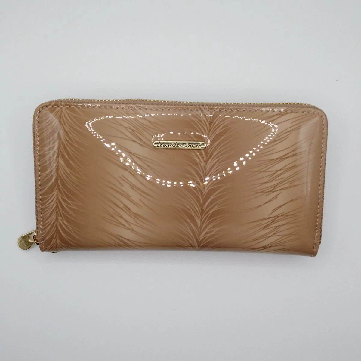 5295-11 Jennifer Jones pénztárca körbecippes kézifogós beige