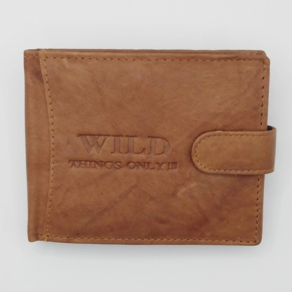 5678-1 Wild Things fekvő kapcsos hátulzsebes pénztárca tan