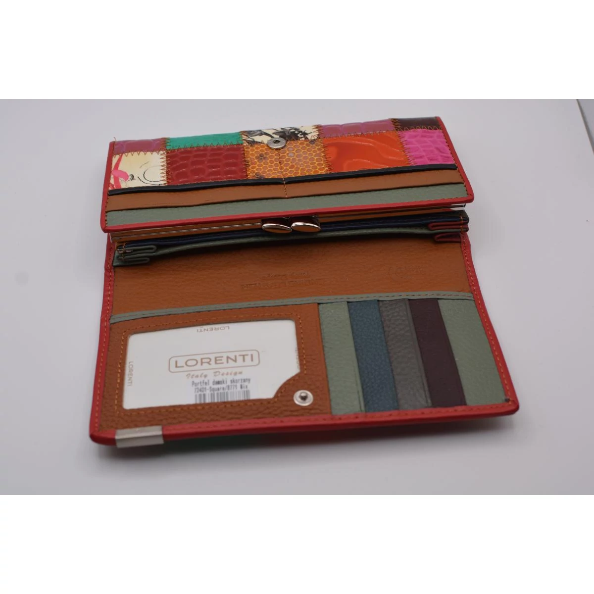 72401D Lorenti pénztárca belül keretes multicolor 