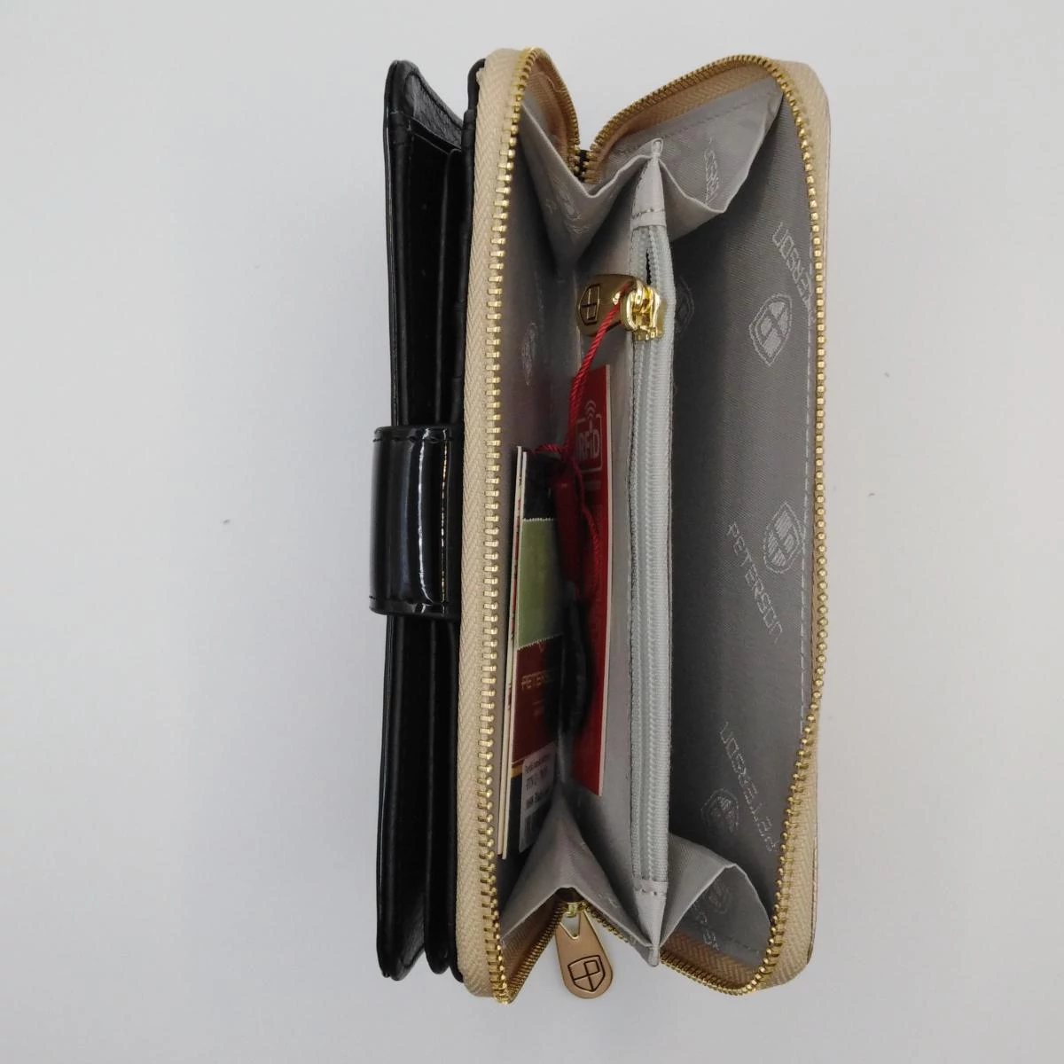76116 Peterson pénztárca fekete arany
