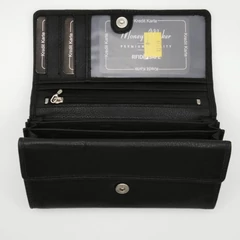 12129B Money Maker pénztárca  patentos brifkó fekete