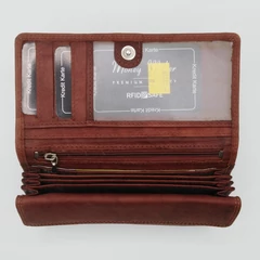 12129B Money Maker pénztárca  patentos brifkó barna