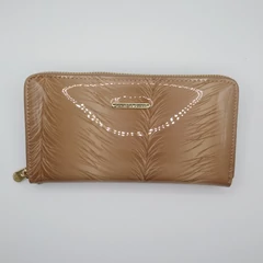 5295-11 Jennifer Jones pénztárca körbecippes kézifogós beige