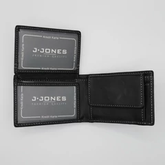 5538  J.Jones mini fekvő pénztárca fekete