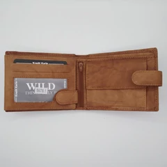 5678-1 Wild Things fekvő kapcsos hátulzsebes pénztárca tan