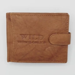 5678-1 Wild Things fekvő kapcsos hátulzsebes pénztárca tan