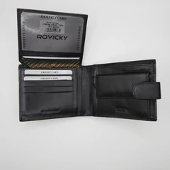 CPR06L Rovicky fekvő átkapcsos pénztárca fekete
