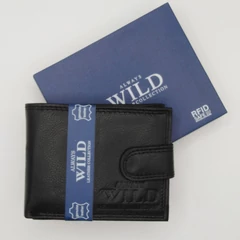 N0035L-CCD Always Wild kicsi fekvő átkapcsos pénztárca fekete