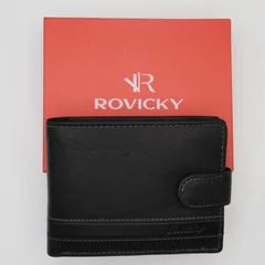 1045L-NDM Rovicky  fekvő átkapcsos  pénztárca fekete