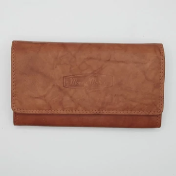 12129B Money Maker pénztárca  patentos brifkó cognac