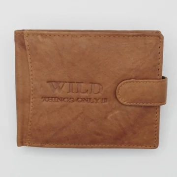 5678-1 Wild Things fekvő kapcsos hátulzsebes pénztárca tan