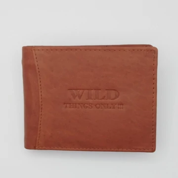 5678 Wild Things fekvő hátulzsebes pénztárca cognac