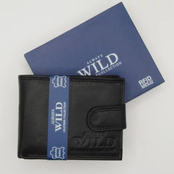 N0035L-CCD Always Wild kicsi fekvő átkapcsos pénztárca fekete
